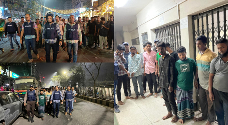 ছিনতাই–চাঁদাবাজি রোধে মোহাম্মদপুর–আদাবরে সাঁড়াশি অভিযানে আটক ৪২ জন