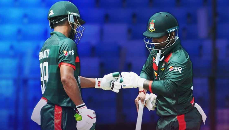 শান্ত-লিটন জুটিতে বাংলাদেশের চ্যালেঞ্জিং পুঁজি