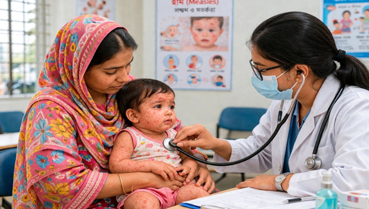 হাম ও হামের উপসর্গ নিয়ে আরও ৮ শিশুর মৃত্যু